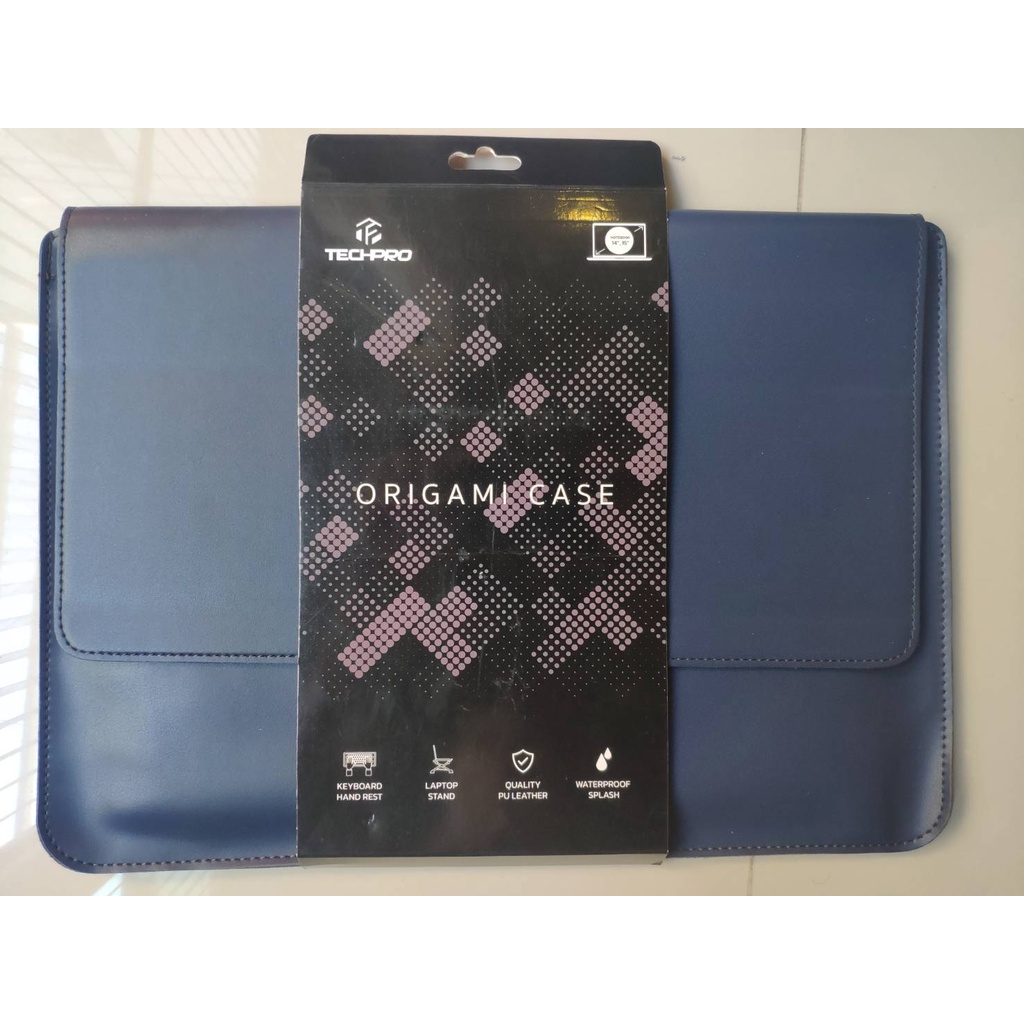 TECHPRO Sleeve for MacBook/Laptop 14.5 inch Origami case Navy กระเป๋าใส่โน๊ตบุ๊ค(มือสอง ใช้ครั้งเดีย