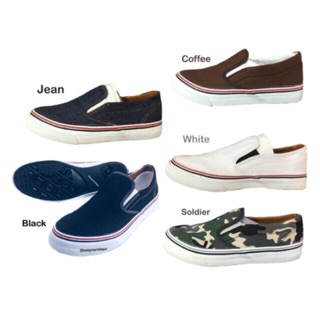 รองเท้าผ้าใบ Slip-On แบบสวม สลีฟออน ผู้หญิง-ผู้ชาย