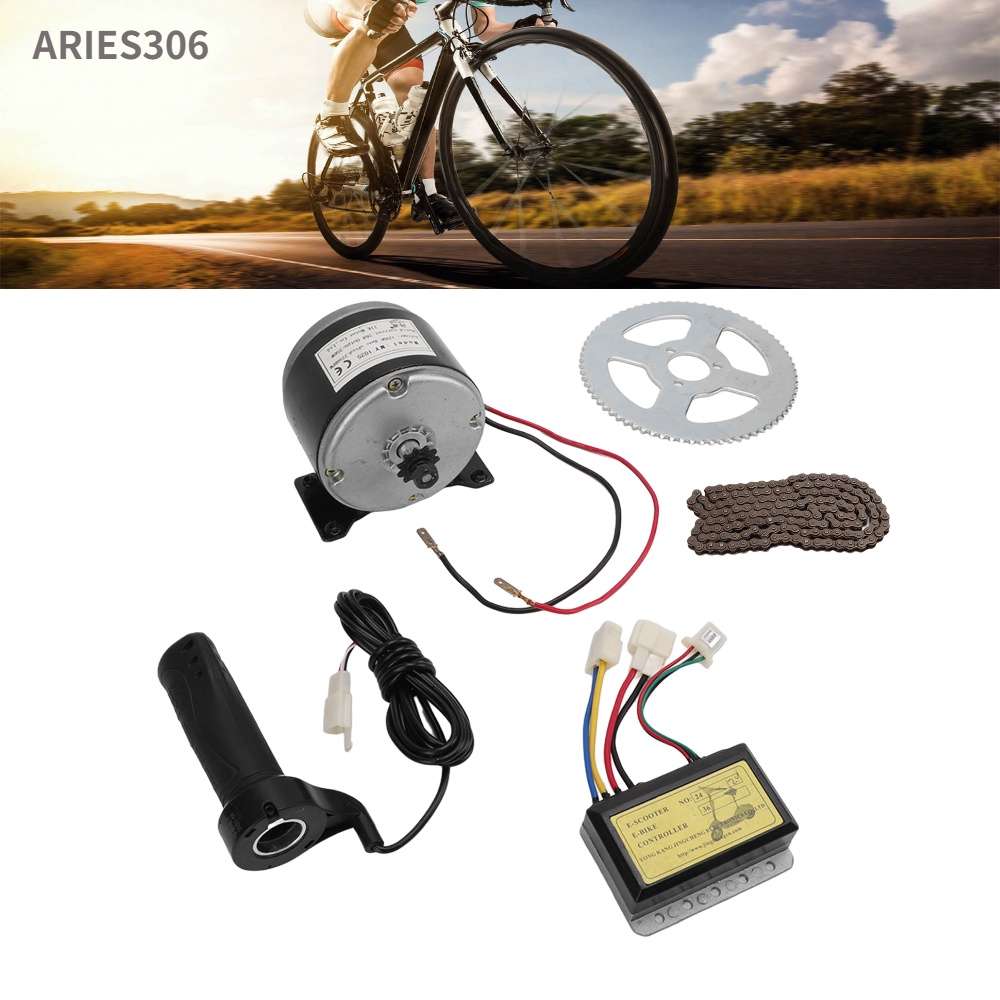 Aries306 ชุดมอเตอร์จักรยานไฟฟ้า 12V 250W ความเร็วสูง 2750Rpm พร้อมตัวควบคุม สําหรับรถจักรยานยนต์