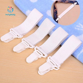 ✌Iy 4Pc Bed Sheet Mattress Cover Blankets Home Grippers Clip Holder Fasteners