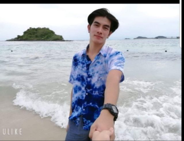 เสื้อเชิ้ตผ้าสปันมัดย้อม