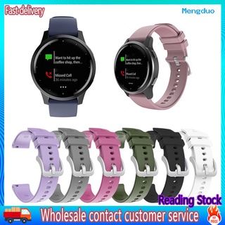 W2b_ สายนาฬิกาข้อมือซิลิโคนนิ่ม ลายสก๊อต แบบเปลี่ยน สําหรับ Garmin Venu SQ Venu Vivoactive 3 4 Forerunner 245 20 มม. 22 มม.