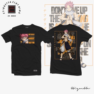 Fairy Tail - Natsu ฤดูร้อนแขนสั้นเสื้อยืดการ์ตูนญี่ปุ่นอะนิเมะหลวมป่าคู่รักชายและหญิงสามารถสวมใส่ได้