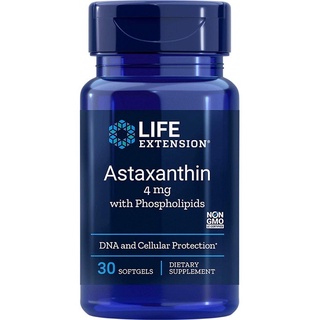 [พร้อมส่ง] Life Extension Astaxanthin 4 mg with Phospholipids, 30 softgels แอสตาแซนธิน