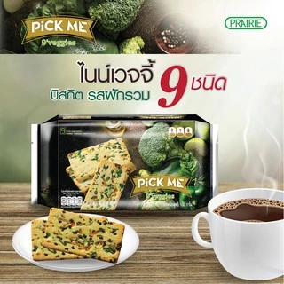 พิคมี ไนน์เวจจี้ บิสกิต รสผักรวม 180 กรัม / Pick Me 9’Veggies Biscuit 180g.