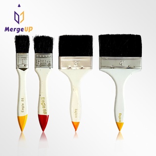 แปรงทาสี อีเกิล Eagle 88 AA BRUSH ขนาด 1(1/2)", 3" แปรงทาสีขนสัตว์สีดำ