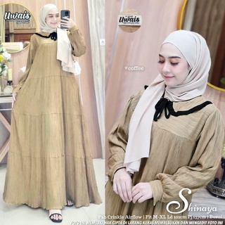 Shinaya Dress CRINKLE Material Get Gamis (ไม่รวม HIJAB) ชุดเดรส สไตล์โมเดิร์น สําหรับผู้หญิงมุสลิม 2022