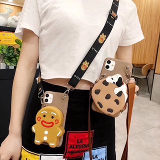 Cute cartoon pig snoopy biscuit Gingerbread Man เคส huawei P10 P20 lite P30 PRO nova 7i nova 7 se y9 y5 y6 y7 2019 Y5P Y6P zipper wallet soft phone case กระเป๋าหรูซิปโทรศัพท์เคส