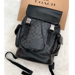 Coach Rivington Backpack In Signature Canvas With Coach Patch