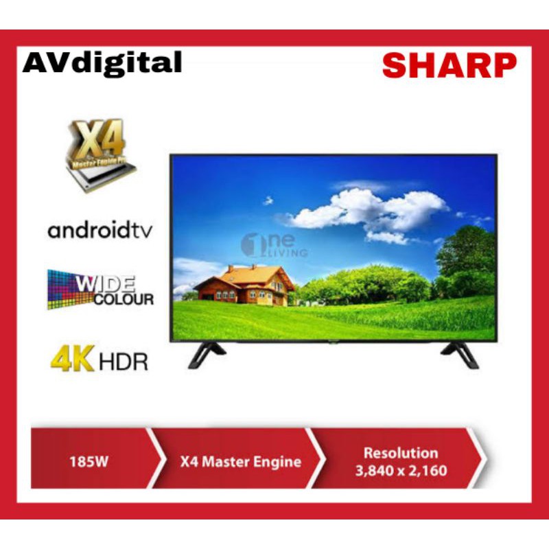 SHARP TV UHD LED (60", Android, 4K) รุ่น 4T-C60CK1X
