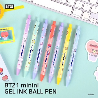 BT21 minini Gel Ink Ball Pen 0.38 mm ✅พร้อมส่ง ของแท้💯