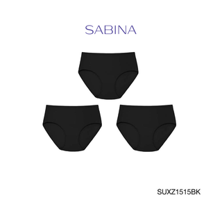 Sabina กางเกงชั้นใน (Set 3 ชิ้น) (ทรง Haft) รุ่น Panty Zone รหัส SUXZ1515BK สีดำ