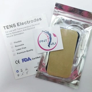 Electrode pad 5*10 cm แผ่นกระตุ้นไฟฟ้า ขนาดใหญ่ - Premium แผ่นขั้วกระตุ้นไฟฟ้า 1 คู่ (10R)
