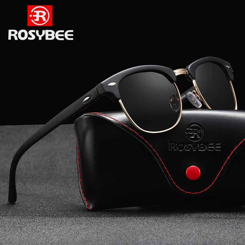 Rosybee Uv400 Polarized Sunglasses Men Women Classic Cool Retro Sun Glasses Coating Man Driving 