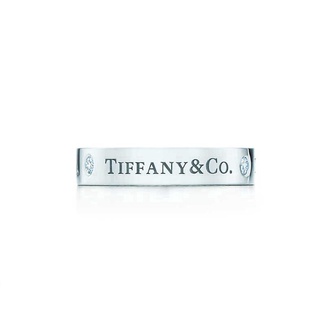 ใหม่ พร้อมส่ง Tiff Any &amp; Co. 2021 แหวนแพลตตินัม ประดับเพชร ทรงกลม กว้าง 4 มม