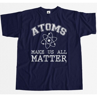 tshirtเสื้อยืดคอกลมฤดูร้อนเสื้อยืด คอกลม พิมพ์ลาย Atoms Makeall Matter Geek แฟชั่นยอดนิยมSto4XL