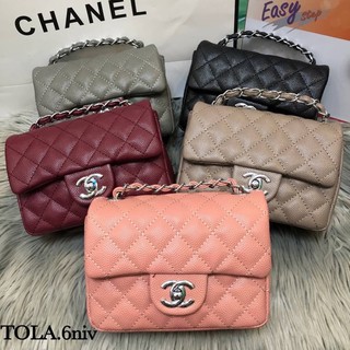 กระเป๋าChanel classic 6” อะไหล่เงิน