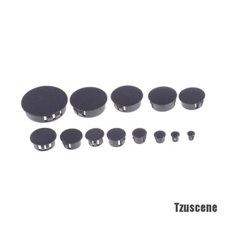 ( Tzuscene ) ฝาครอบปลายท่อพลาสติก สีดํา 4 ชิ้น /