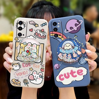 cute quicksand Phone Case For Samsung Galaxy S20FE/S20 Fan Edition/S20 Lite The New Cartoon Rotatable stand