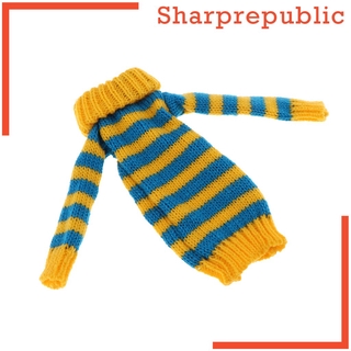 ( Sharprepublic ) ชุดเสื้อกันหนาวแขนยาวลายทางสําหรับตกแต่งตุ๊กตาบลายธ์ 1 / 6 Bjd