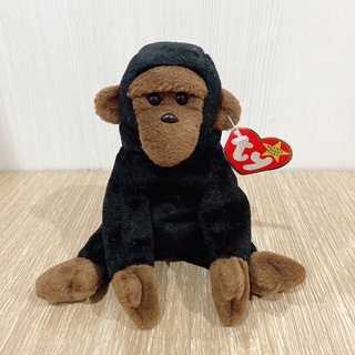 เจ้าลิงดำ Ty congo beanie baby น้องก้นถ่วง ป้ายงานครบชัดเจนค่ะ