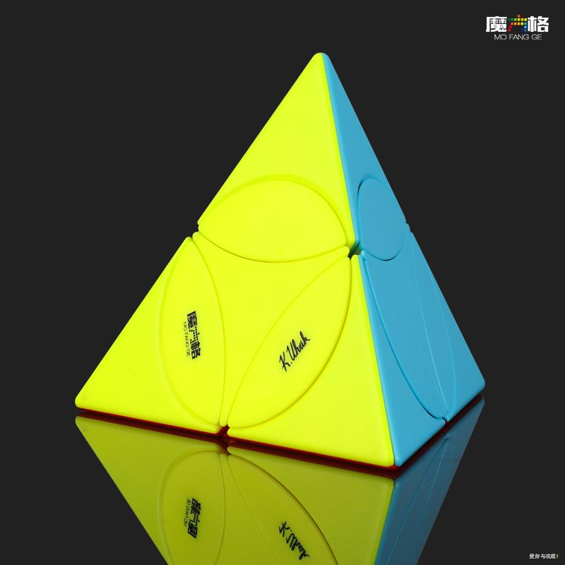 ☂☂ Qiyi Mofangge เหรียญ Tetrahedron Pyramid Magic Cube ของเล่นปริศนาความเร็วรูปร่างแปลกเหรียญ