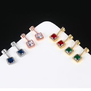 ZHOUYANG Drop ต่างหูสำหรับผู้หญิงออกแบบคลาสสิกสีเงิน Cubic Zirconia งานแต่งงานแฟชั่นเครื่องประดับของขวัญ ZYE837