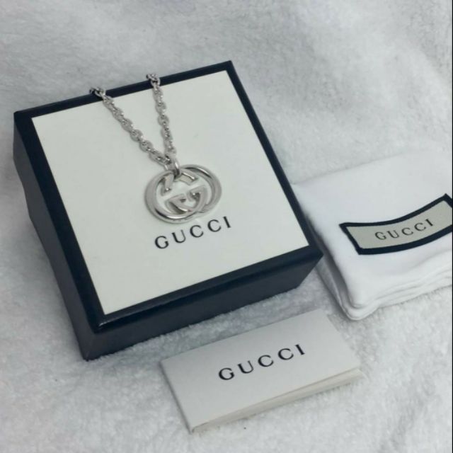 🎉Sale🎉 ของแท้ 100% สร้อยคอกุชชี่ Gucci Interlock G necklace Ag925