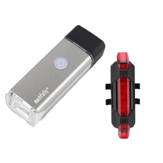 ไฟหน้าจักรยาน Machfally 180Lumens + ไฟท้ายจักรยาน RAPIDX (USB)