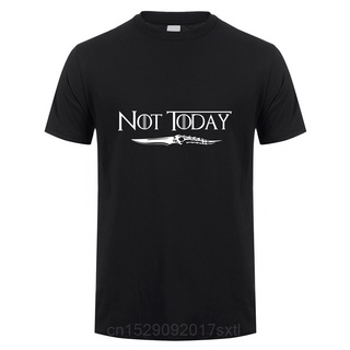 เสื้อยืดใหม่ 2022【Chic Tops】gildan เสื้อยืดแขนสั้น ผ้าฝ้าย 100% พิมพ์ลาย Not Today Arya Stark สําหรับผู้ชายL XL  XXL 3XL
