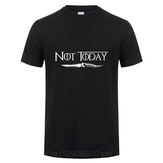 เสื้อยืดใหม่ 2022【Chic Tops】gildan เสื้อยืดแขนสั้น ผ้าฝ้าย 100% พิมพ์ลาย Not Today Arya Stark สําหรับผู้ชายL XL  XXL 3XL