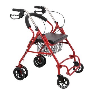 Adult Medical Walker Rollator with seat, wheels and foldable footrest AIKL