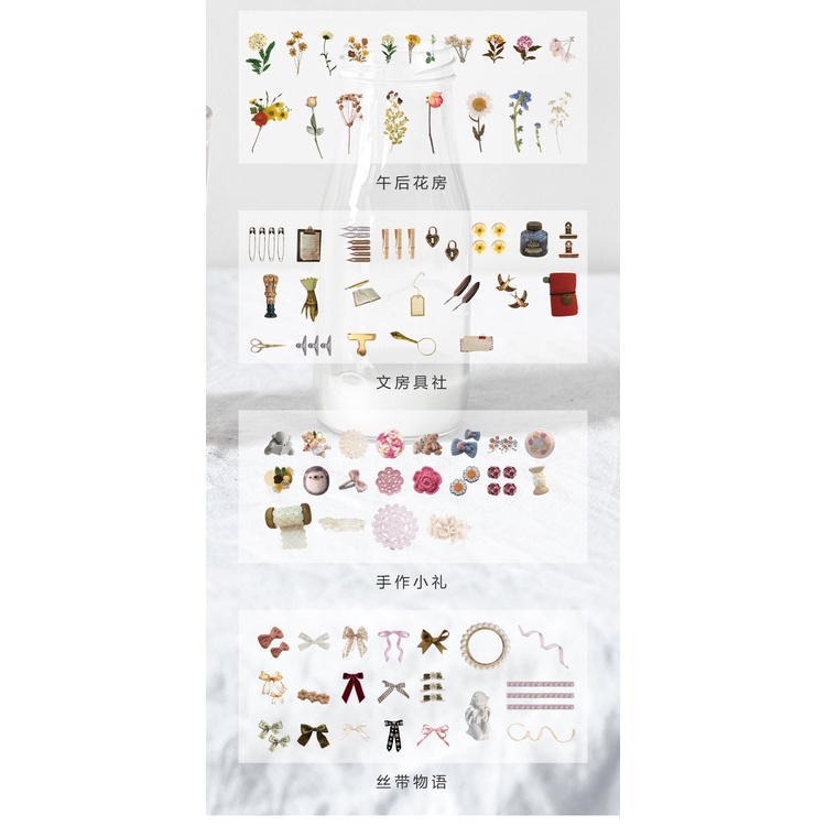 Qouzmo สติ๊กเกอร์กันน้ํา 8 แบบสําหรับตกแต่งสมุดภาพ 40 ชิ้น / แพ็ค - รูปที่ 5