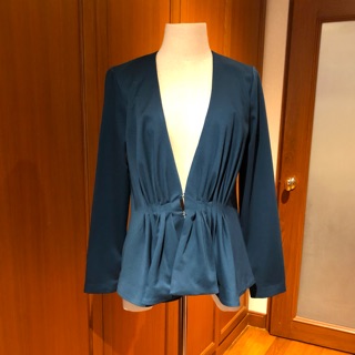 Lyn Around RUBY collection elegant jacket new สีฟ้าน้ำทะเลเทอร์ควอยซ์ ไซส์L