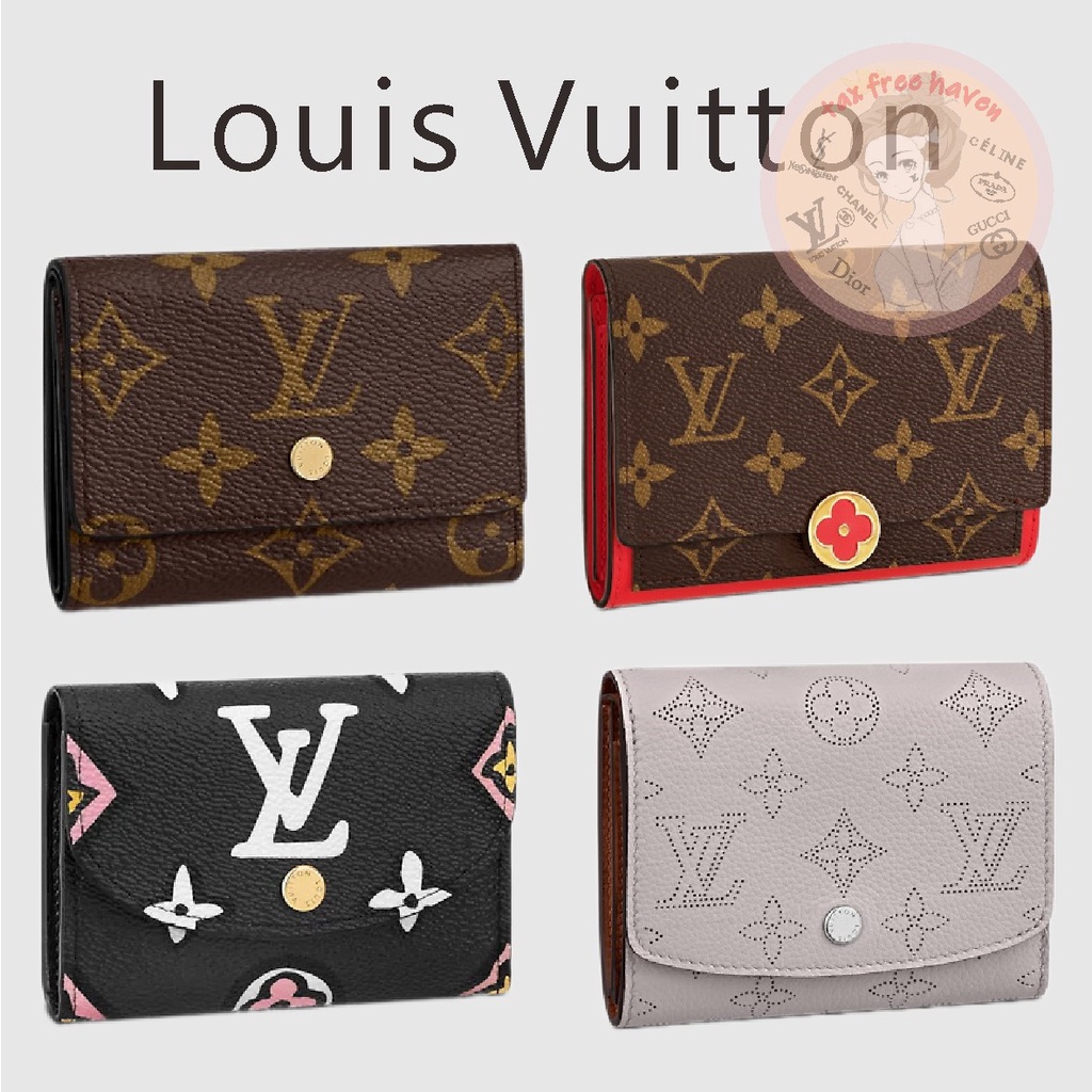 ราคาต่ำสุดของ Shopee 🔥ของแท้ 100% 🎁Louis Vuitton ยี่ห้อ FLORE กระเป๋าสตางค์ใบสั้น