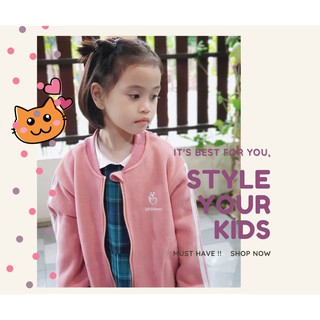 เสื้อกันหนาวสำหรับเด็กชาย-เด็กหญิง childrens polar double-sided fleece casual jacket