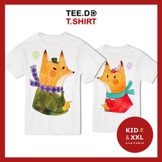 TEE.DD.TSHIRT เสื้อคู่ Fox in love เสื้อยืด มีทั้งทรงคลาสสิค และ ครอป ผ้านุ่ม สกรีนสวย ไม่ย้วย ไม่ต้องรีด