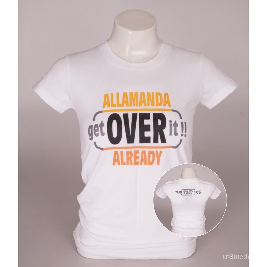 H01 เสื้อยืด คอกลม เข้ารูป Allamanda สีขาว รวมลาย สินค้าของแท้ ( มี XL )nice IDvd