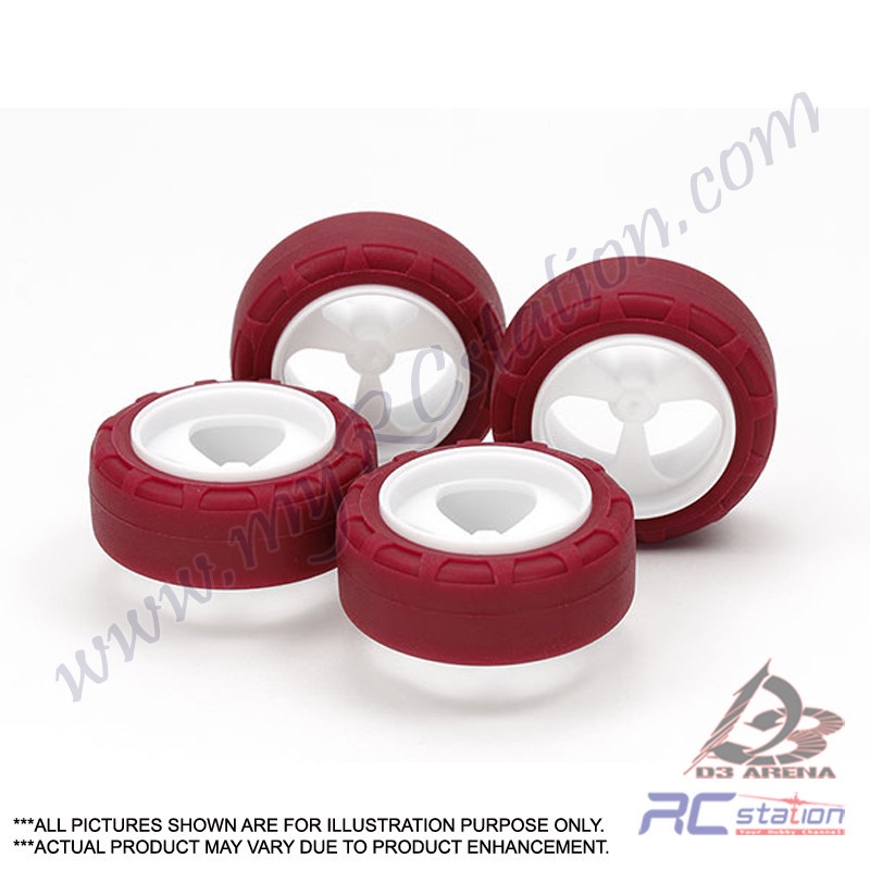 Tamiya 95634 - Dia แรงเสียดทานต่ํา ยางแคบ (24mm) & ล้อ 3-Spoke [95634]