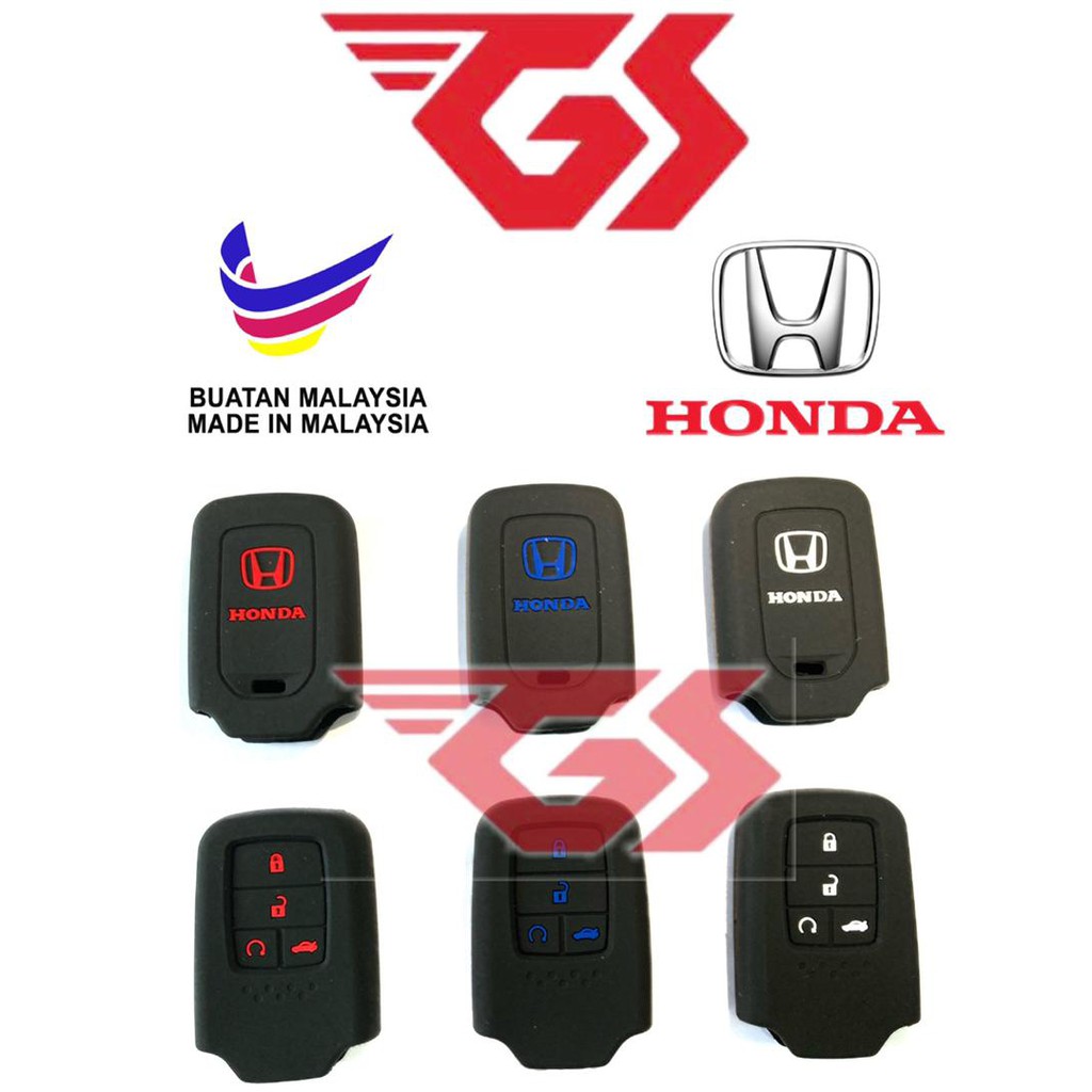 Honda City Accord CRV เคสซิลิโคนฝาครอบสมาร์ท Push Start เคสรีโมท Keyless ปลอกรีโมท (4 ปุ่ม)