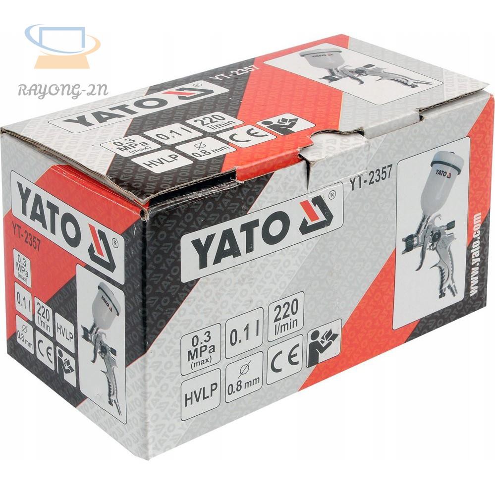 ❐▥☌กาพ่นสี HVLP ปากพ่น 0.8 mm YATO YT-2357