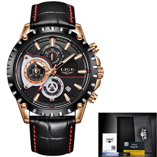 2020 LIGE Watch Men Fashion Quartz Army Military Mens Watches Top Brand Luxury Leather Waterproof Sports