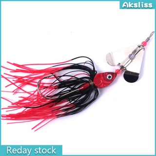 AKS Fishing Lure Set  Spinner Bait With Bead Sequin Beard Pike Fishing Tackle Rubber Jig Hard Bait