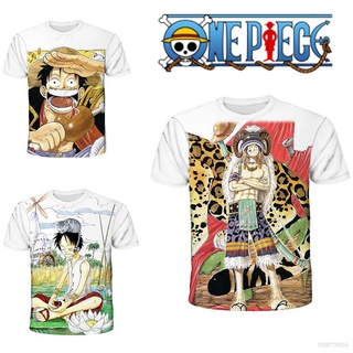 เสื้อยืดแขนสั้นลําลอง ทรงหลวม พิมพ์ลายอนิเมะวันพีช Ellen Luffy พลัสไซซ์ แฟชั่นสําหรับผู้ชาย และผู้หญิง