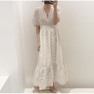 พร้อมส่ง lali lace Dress เดรสมีซับใน ซิปหลัง