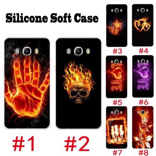 เคสโทรศัพท์มือถือ Samsung J3 J5 J7 2015 2016 ปลอก TPU อ่อน เปลวไฟไฟ