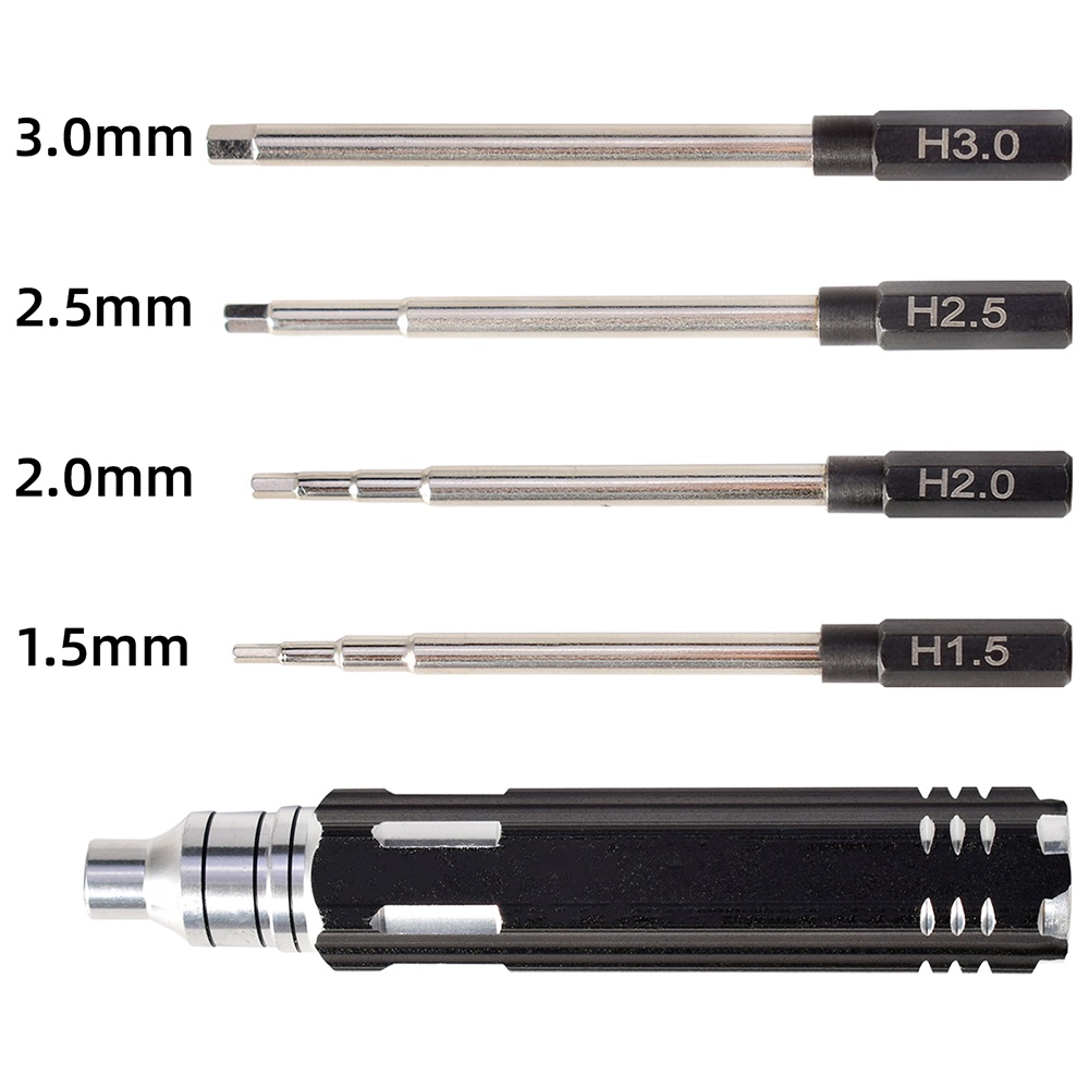 4 in 1 1.5 มม. 2.0 มม. 2.5 มม. 3.0 มม.ไขควงหกเหลี่ยมชุดเครื่องมือโลหะชุดสําหรับ RC รุ่น