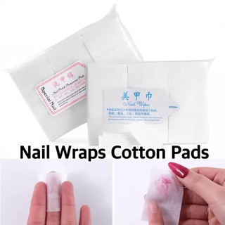 🪴สำลีเช็ดเล็บ สำลีแข็งไร้ขน Nail Wraps Cotton Pads