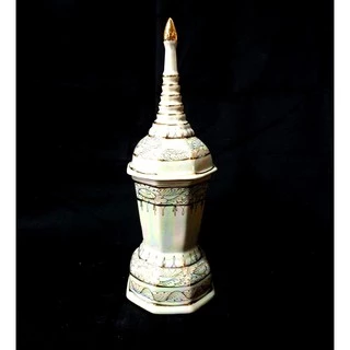 โกศ มุกลายไทย โกศเหลี่ยมมุก โกศใส่กระดูก พร้อมส่ง