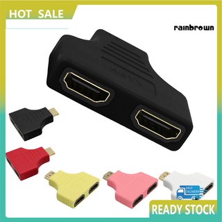 RXL อะแดปเตอร์แปลงสายเคเบิล HDMI ตัวผู้ เป็น 2 พอร์ตตัวเมีย 1080P เข้า 1 ออก 2